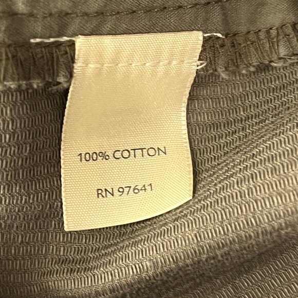 J Jill Petite 10P Olive Green Cropped Wide Leg Cotton Chino Pants - Picture 12 of 12